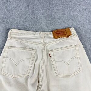 Vintage Levi 501 Jeans Womens 29x32 Fits 28x26 White 90s Button Fly USA